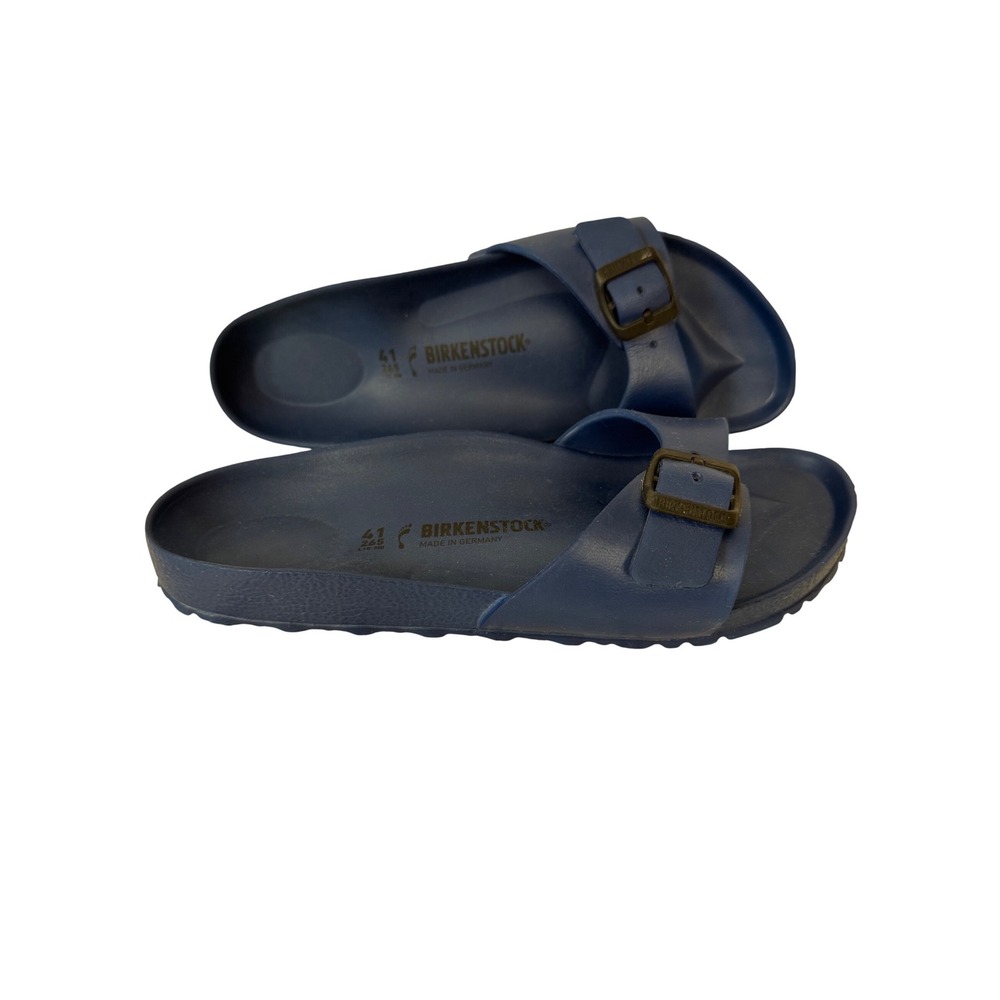 Birkenstock Madrid EVA Sandals Women's 10 Navy Blue Water resistant Slides Beach